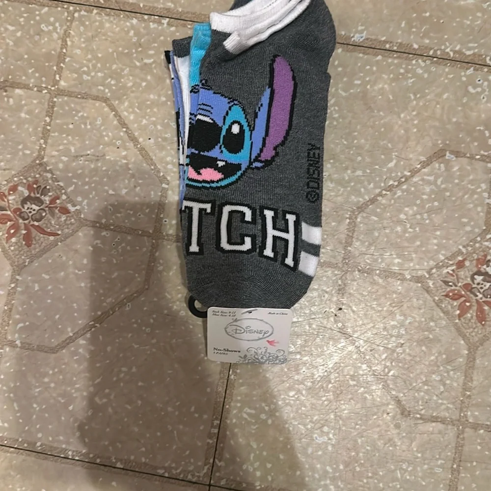 Disney Stitch No-Show Socks brand new with tags!